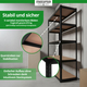 Étagère de Stockage Stagecaptain Heavyrack avec Tablettes en Bois Noires, max. 875 kg