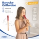 Classic Cantabile Pivella Blockflöte Rot, barocke Griffweise 10er Set