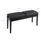 Classic Cantabile Banco De Piano Doble Asiento Negro Brillo Alto