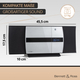 Bennett & Ross Ålesund Vertikal Stereoanlage mit CD/MP3-Player, USB und Bluetooth Silber