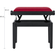 Classic Cantabile Banc De Piano Modèle A Noir Mat Velours Rouge