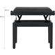 Classic Cantabile Banquette De Piano Modèle A Noir Mat Velours Noir