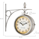 Stagecaptain BHU-3334 SR Bahnhofsuhr klein mit Wandhalterung Silber