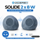McGrey SSB-420 GY/RD BT Enceintes Aspect Pierre (Paire)