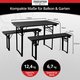 Stagecaptain Hirschgarten Beer Tent Set for Balcony 110 cm Dark Gray 2x Set
