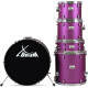 XDrum Semi 22" Standard Drumstel Satin Purple Sparkle Set incl. Galgstandaard + Crashbekken
