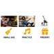 Rocktile Banger's Pack Set de Guitares Électriques Single Cut, 7 pièces Noir