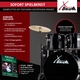 XDrum Rookie Batteria Fusion 22" Nera più Set Damping