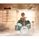 XDrum Junior Pro Kinder Schlagzeug Emerald Green Sparkle inkl. Schule