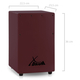 XDrum KC-37WR Cajón Infantil Rojo Vino Set con Escuela
