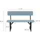 Stagecaptain BBB-119 GY Hirschgarten Beer Tent Bench with Backrest 119 cm Gray 2x Set
