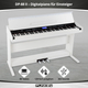 FunKey DP-88 II Digitalpiano wit Set met Keyboardbank, Koptelefoon en Pianoles