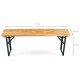 Stagecaptain BBB-117 Hirschgarten Beer Tent Bench 117 cm Natural 4x Set