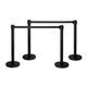 Stagecaptain PLS-200B Poteaux de Séparation Système de Guidage Noir Lot de 4