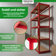 Étagère de Stockage Stagecaptain Heavyrack avec Tablettes en Bois Rouge, max. 875 kg