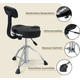 XDrum BeatSeat Drumkruk Zadel Pneumatisch met Rugleuning