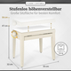 Classic Cantabile Pianobank Wit Esdoorn Mat