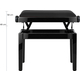 Classic Cantabile Banquette De Piano Modèle A Noir Brillant Velours Noir