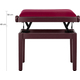 Banc De Piano Classic Cantabile Modèle A Acajou Velours Rouge