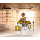 XDrum Junior Pro Kinder Schlagzeug Sunset Gold Sparkle inkl. Schule