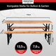 Stagecaptain BB-170 NT Hirschgarten Set Tavolo Da Birreria 170 cm