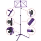 Classic Cantabile 100 Muziekstandaard Medium Lila 3x Set