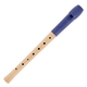 Classic Cantabile Pivella Blockflöte Blau, deutsche Griffweise 10er Set