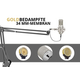 Pronomic CM-100S Radioshow Bundle incl. gouden popfilter & microfoonarm