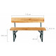 Stagecaptain BBB-119 Hirschgarten Beer Tent Bench with Backrest 119 cm Natural 4x Set