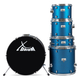 XDrum Semi 22" Standard Schlagzeug Satin Blue Sparkle Set + Dämpfer
