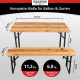 Stagecaptain Hirschgarten Conjunto De Muebles Para Carpa De Cerveza 117 cm Natural 5x Set