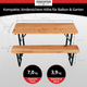 Stagecaptain BBK-110 Hirschgarten Garnitura Infantil Para Carpa Festiva 110 cm Natural 2x Set