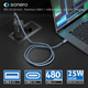 Sonero Cable USB-C a USB-A USB 2.0 2m