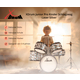 XDrum Junior Pro Kinder Schlagzeug Laser Silver inkl. Schule