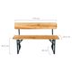 Stagecaptain BBB-119 Hirschgarten Banco De Cervecería Con Respaldo 119 cm Natural
