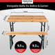 Stagecaptain BBDL-119 Hirschgarten Conjunto De Banco De Cervecería Con Respaldo Para Balcón 119 cm Natural