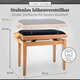 Classic Cantabile Pianobank Kers Licht Mat