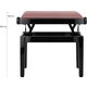 Classic Cantabile Banc De Piano Modèle A Noir Laqué Velours Rosé