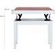 Classic Cantabile Banc De Piano Modèle A Blanc Mat Velours Rouge