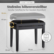 Classic Cantabile pianobank zwart mat
