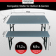 Stagecaptain Hirschgarten Conjunto De Muebles Para Biergarten Para Balcón 117 cm Gris