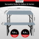 Stagecaptain BBDL-119 GY Hirschgarten Conjunto De Banco De Cervecería Con Respaldo Para Balcón 119 cm Gris