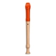 Mollenhauer Fipple "Digi" Flûte à Bec Soprano Orange Baroque Set