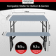 Stagecaptain BBDL-119 GY Hirschgarten Conjunto De Banco De Cervecería Con Respaldo Para Balcón 119 cm Gris 5x Set