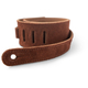 Taylor 2.5\" Embroidered Suede Guitar Strap Chocolate Brown