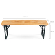 Stagecaptain BBB-117 Hirschgarten Bierzeltbank 117 cm Naturel 2x Set