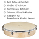 XDrum HTM-10S Pandereta De Mano De 10" Con Piel Natural