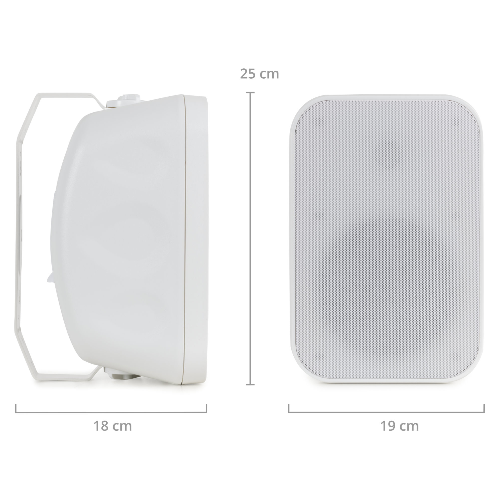 McGrey OLS-5251WH – 10 Altoparlanti Da Esterno IP56 50W, 5.25” Woofer, Bianco, Per Giardino E Terrazza