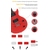 Set Chitarra Elettrica Rocktile L-Pack Red con Amplificatore, Custodia, Accordatore, Cavo, Tracolla, Corde e Scuola con CD/DVD thumbnail 4
