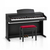 Classic Cantabile Banc De Piano Modèle A Noir Mat Velours Rouge thumbnail 4